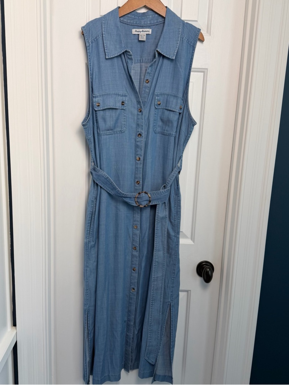 Womens Tommy Bahama Sleeveless Shirt Dress EUC